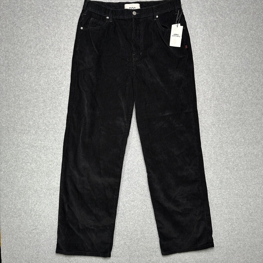 BDG Urban Outfitters Mens 32x32 Black Corduroy Wide Leg Pants New NWT